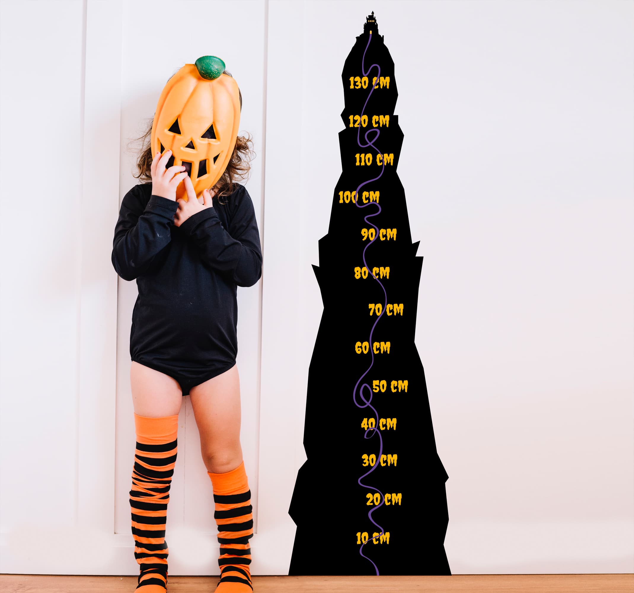 Strašidelný dům výška grafu nálepka na zeď