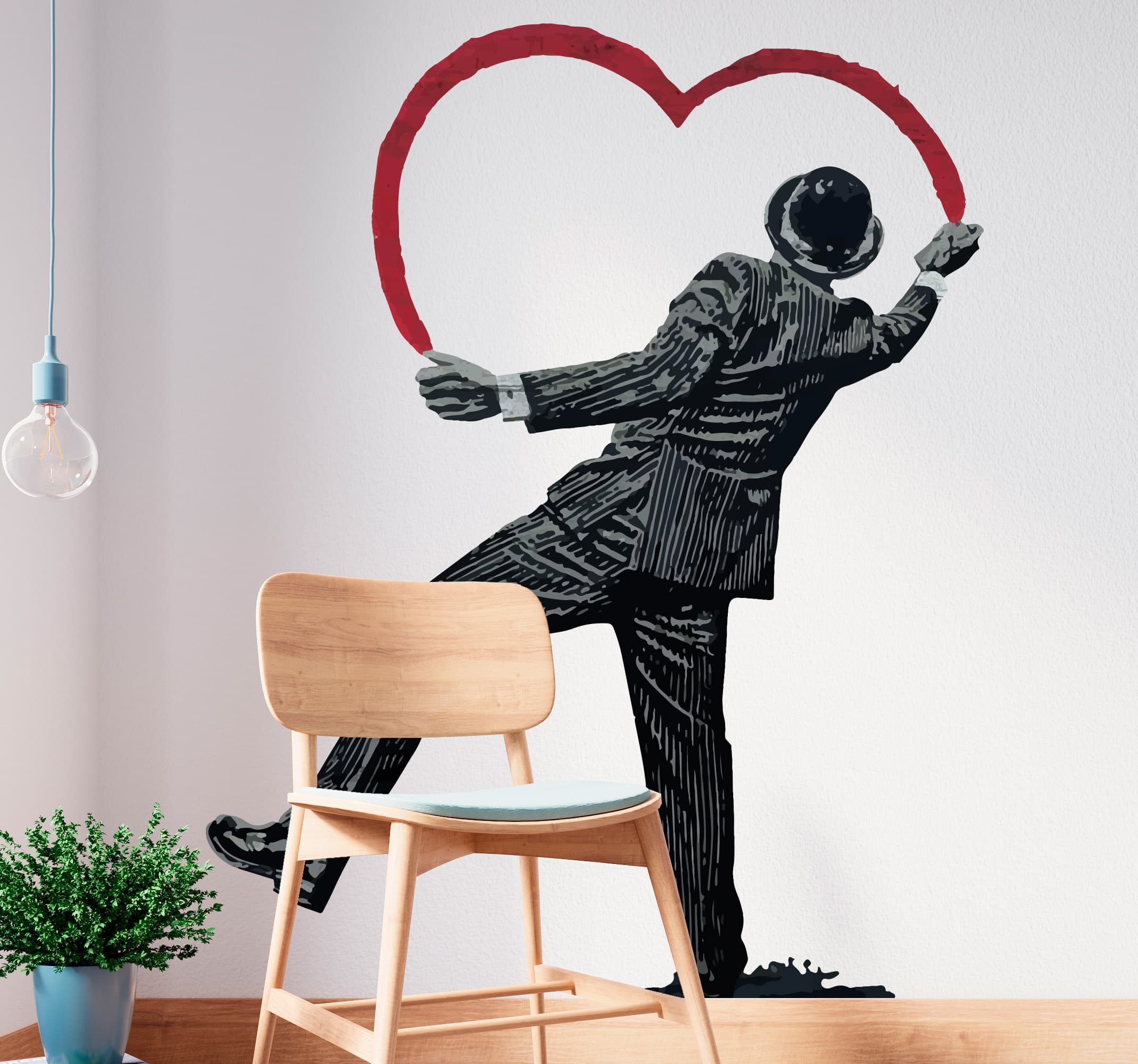 Banksy graffiti vinyl wall art obtisk