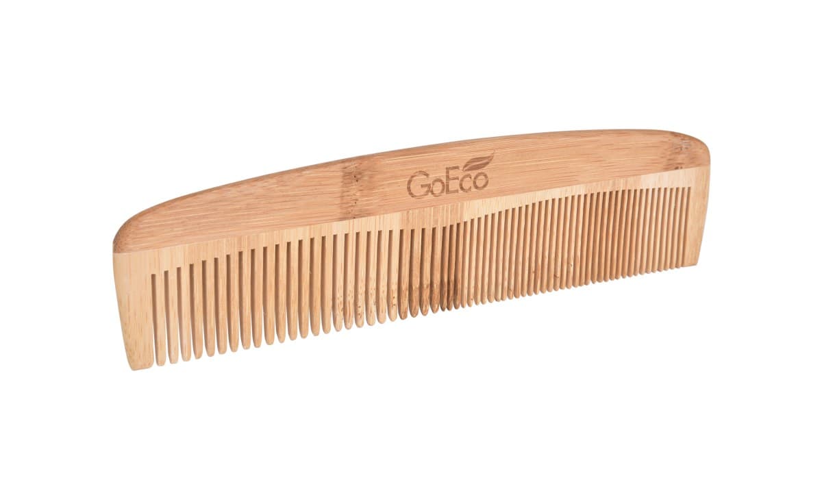 GoEco® | bambusový hřeben na vlasy | přírodní péče pro jemné rozčesávání | 20 cm
