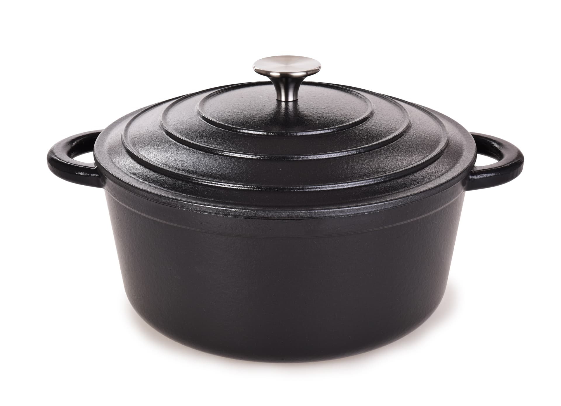 MASSIVE | litinový kulatý hrnec se samopodlévací poklicí | CASSEROLE | 4,5 L