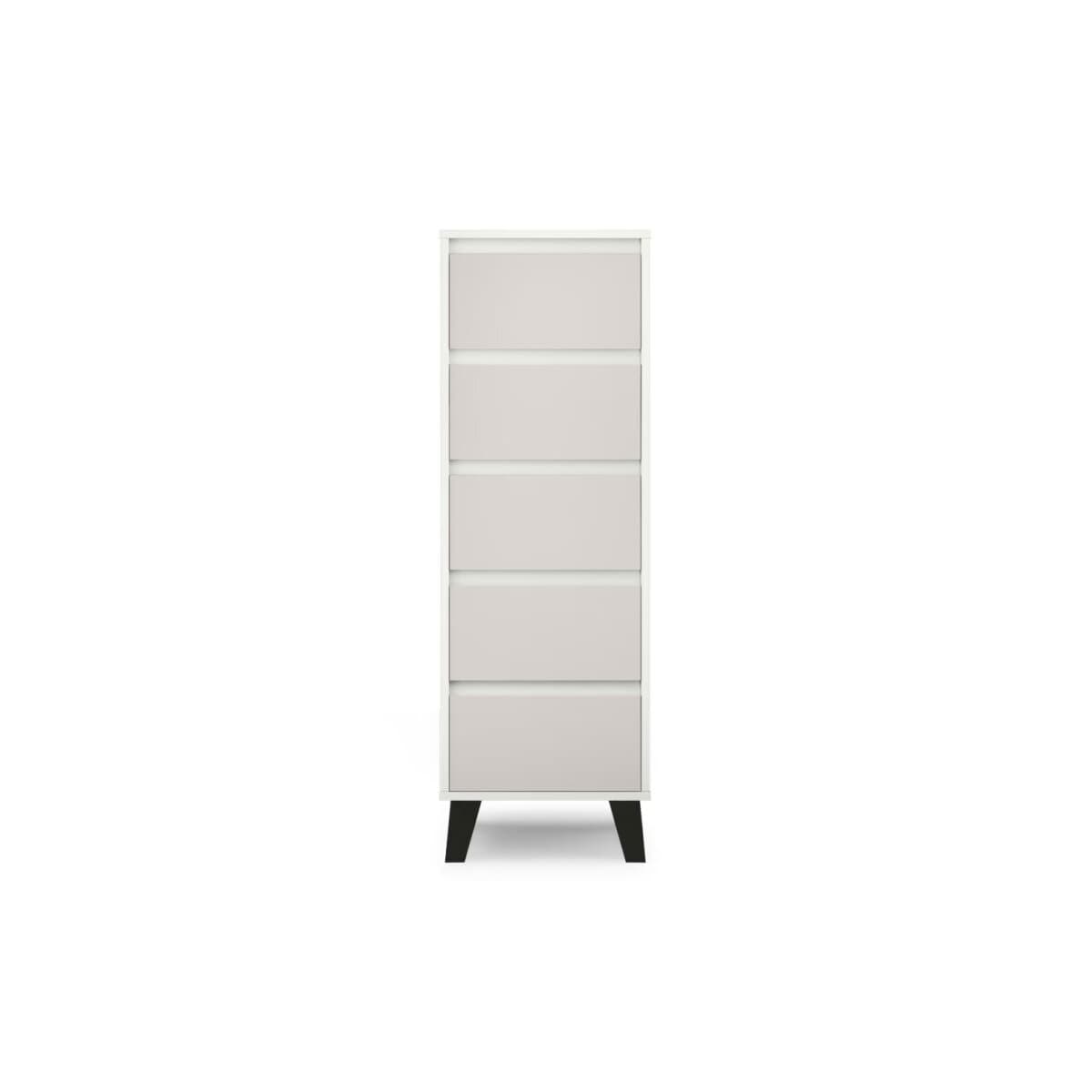 Komoda Borg 5s/40 bílá / kašmír