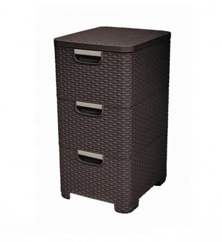 CURVER Zásuvka 3x 14l RATTAN Style - hnědá