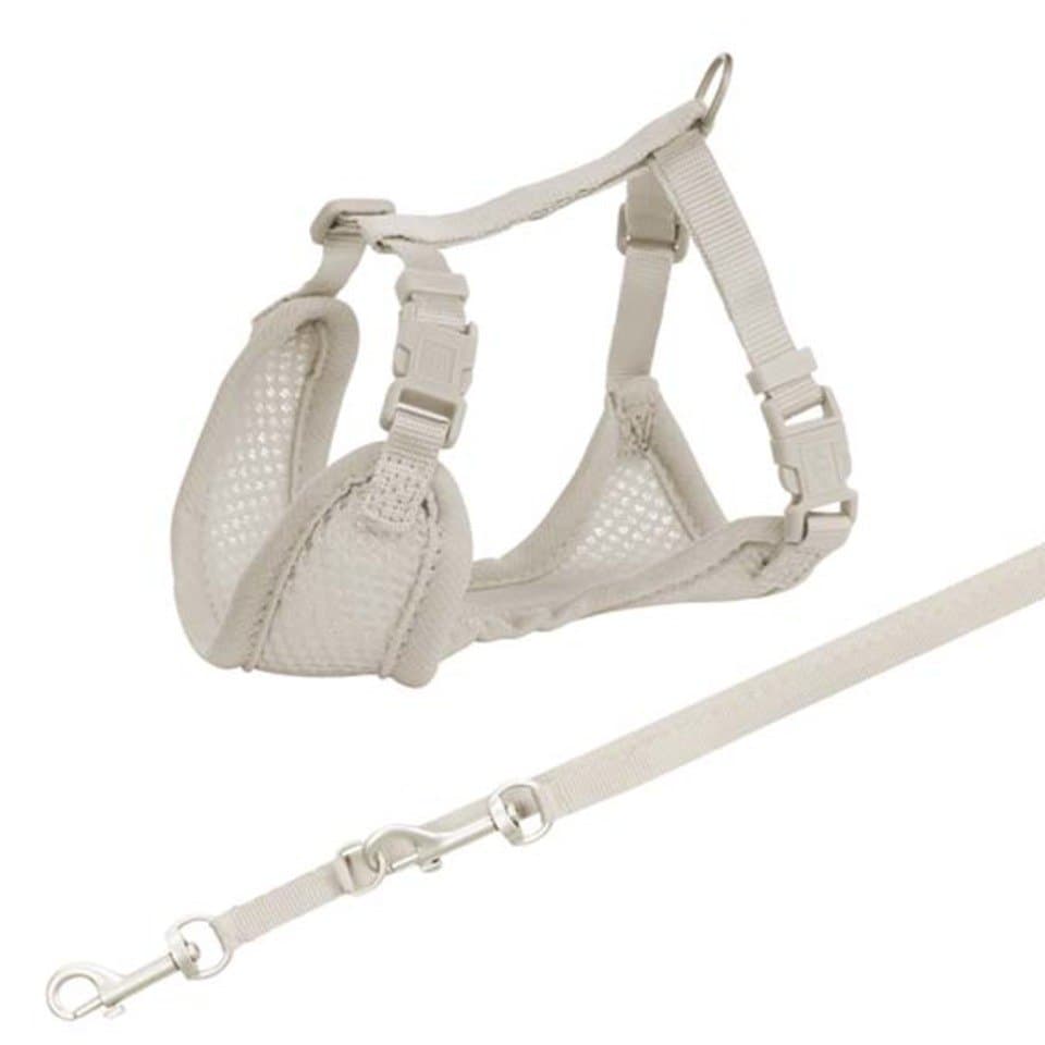 TRIXIE Sada Postroj+vodítko JUNIOR světle šedá 26-34 cm/10 mm 2 m