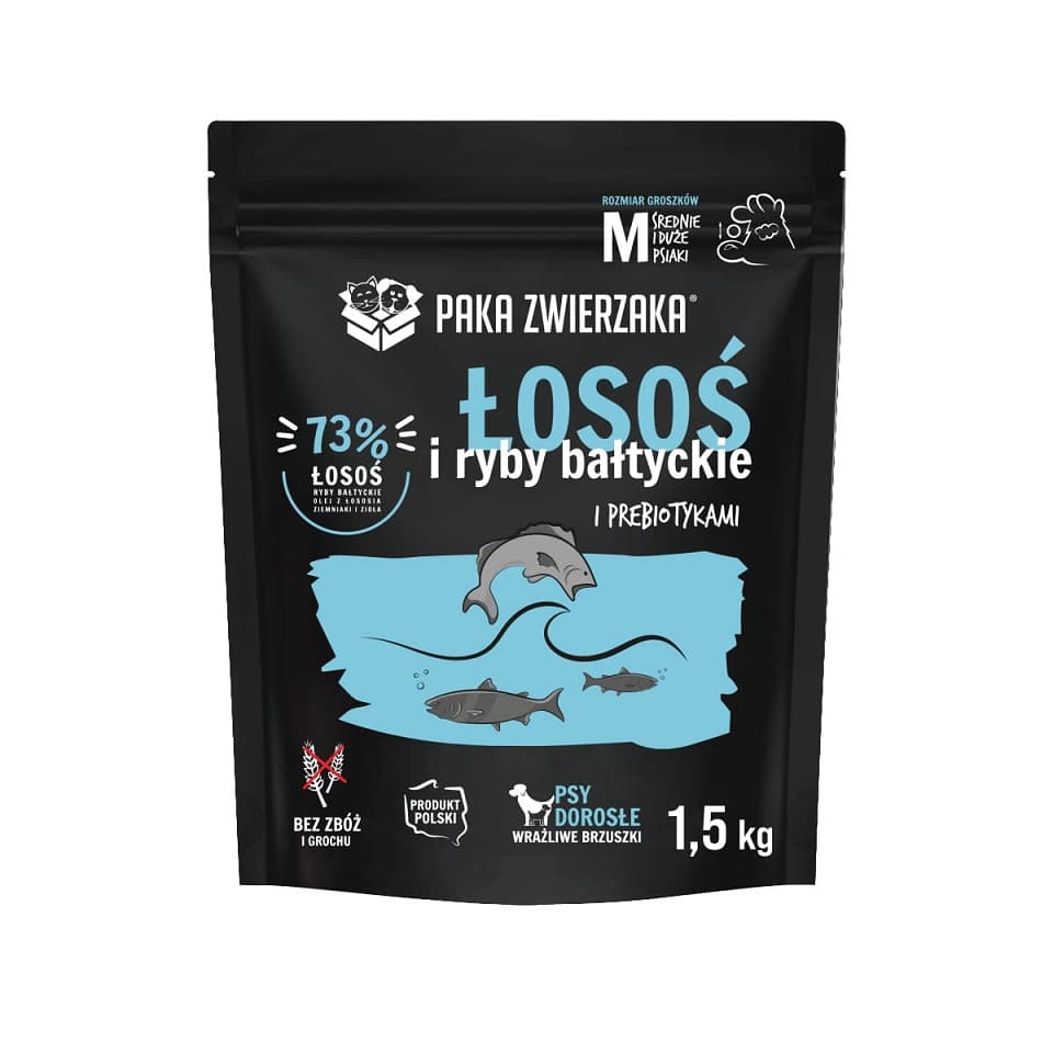 PAKA ZWIERZAKA Losos a baltské ryby 1,5kg