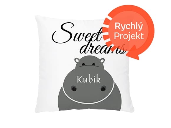 Polštář, bavlna, Sweet Dreams, 38x38 cm