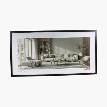 Fotorámeček na fotografií panoramatickou 100x50 černý, 100x50 cm