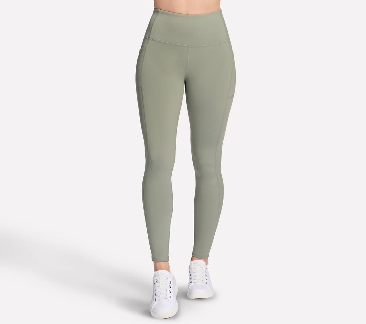 Skechers Ženy GO WALK High Waisted legíny v Sedohnedá/Olivová, Velikost XS