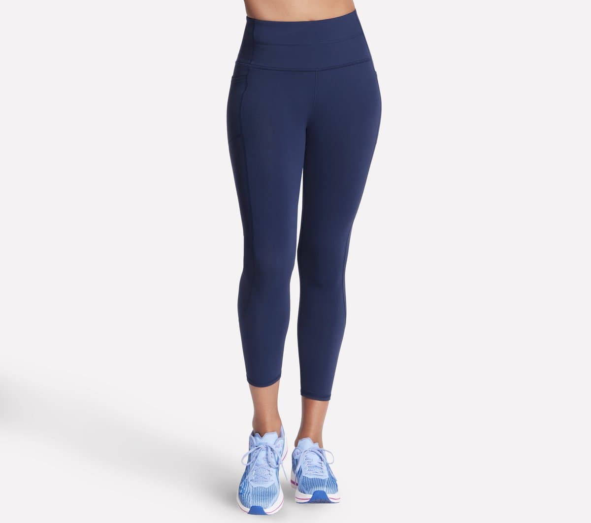 Skechers Ženy GO WALK High Waisted 7/8 legíny v Tmave Modrá, Velikost XS