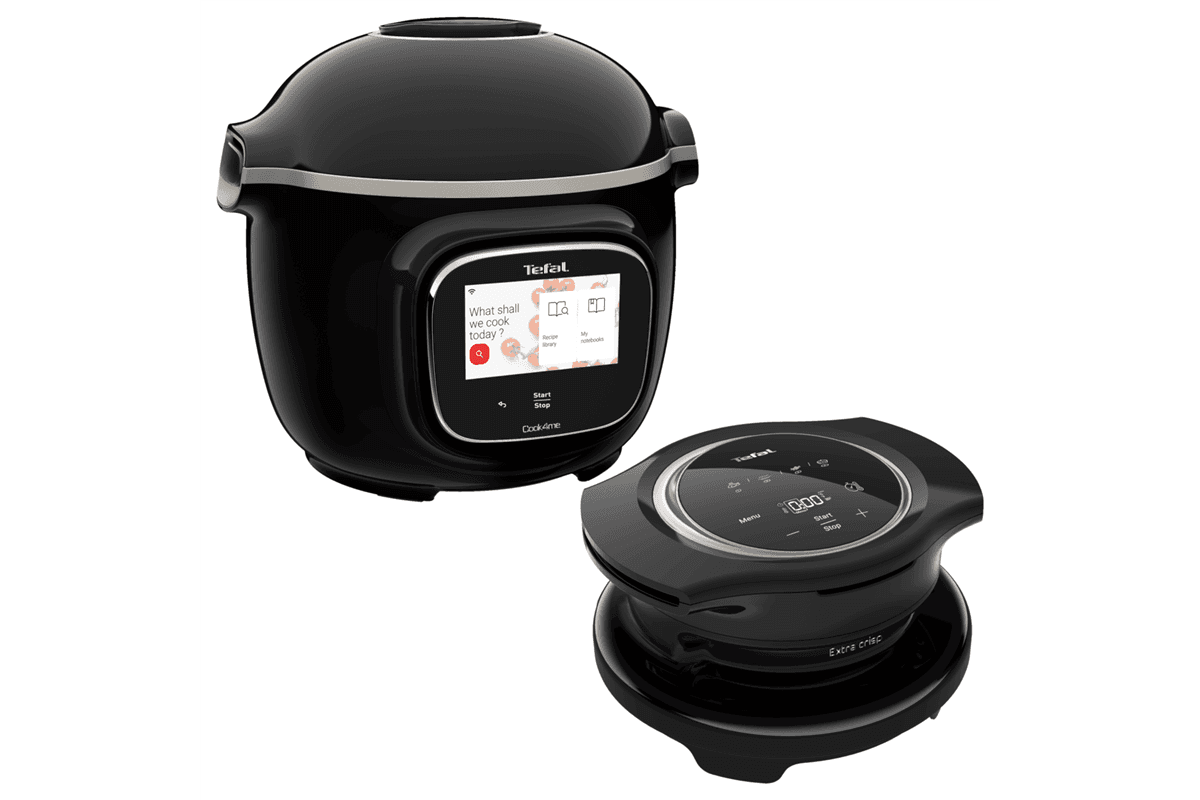 Akční set elektrický hrnec Tefal Cook4me+ Touch a příslušenství horkovzdušná fritéza