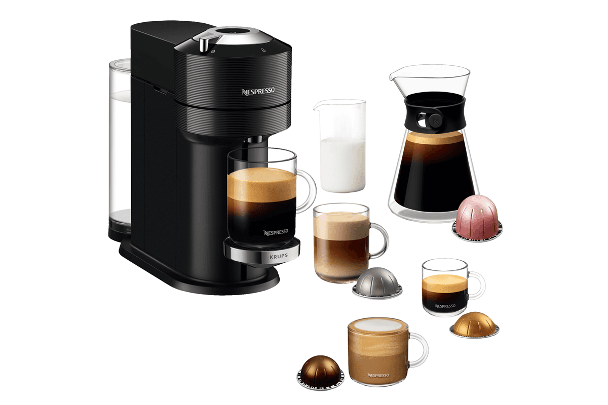 Kapslový kávovar Krups Nespresso Vertuo Next Black XN910810