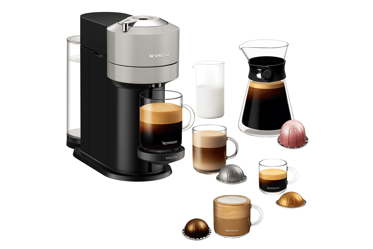 Kapslový kávovar Krups Nespresso Vertuo Next Grey XN910B10