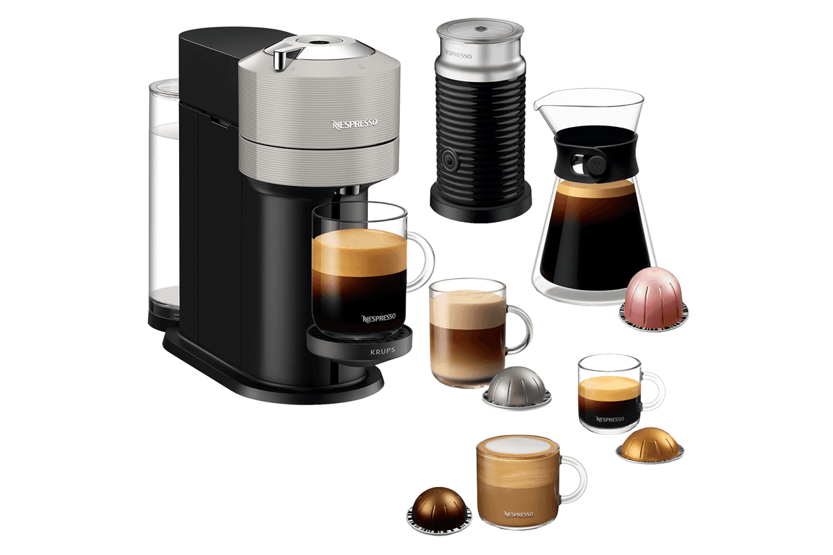 Kapslový kávovar Krups Nespresso Vertuo Next Light Grey XN911B10