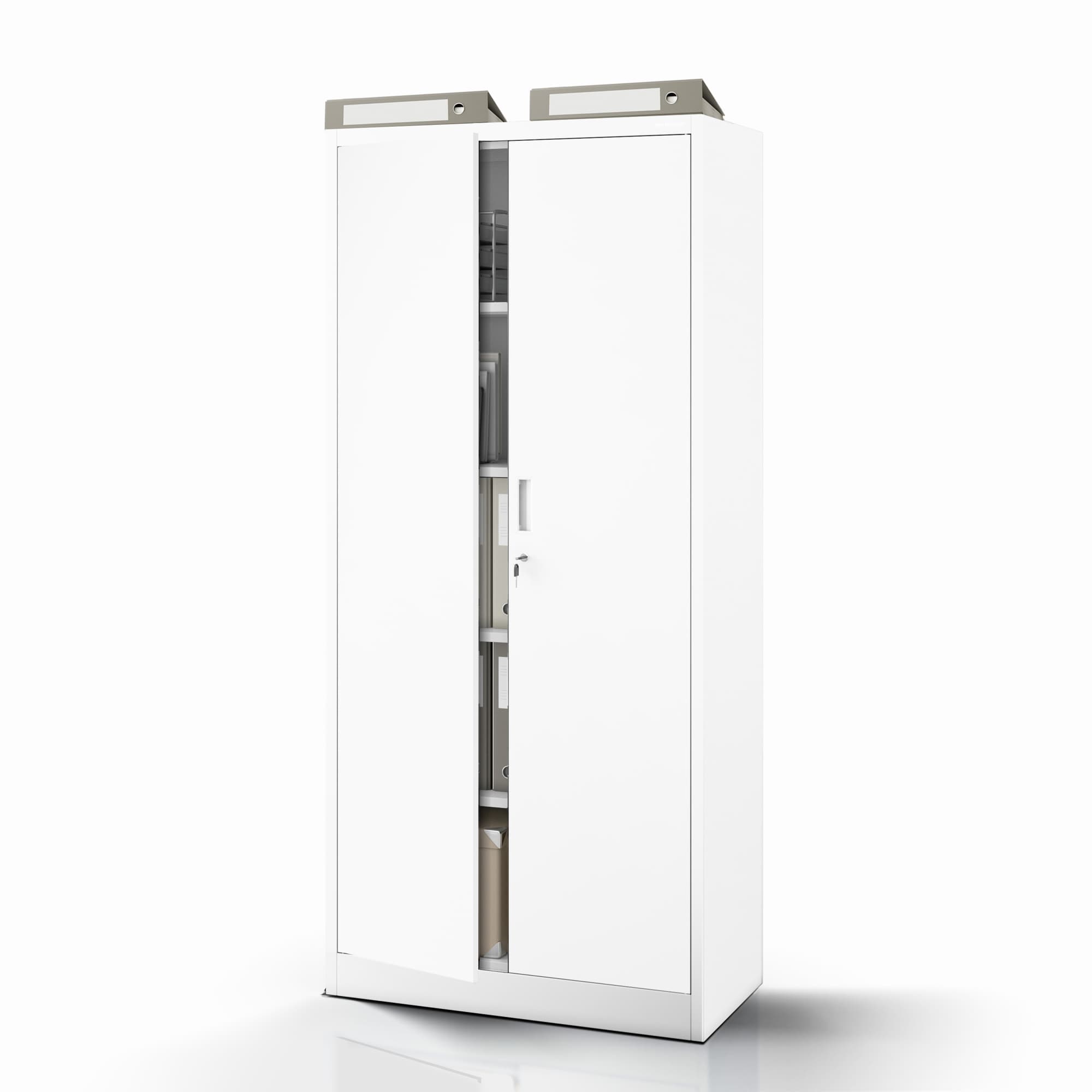 Kovová šatní skříň do zázemí JAN Compact 1750 x 800 x 400 mm, bílá