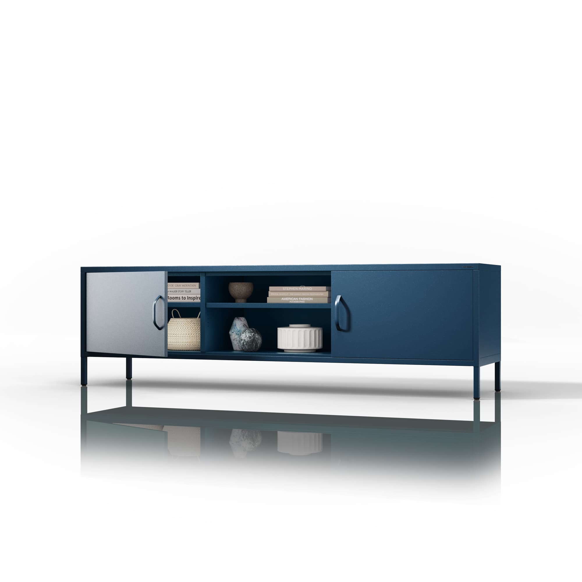 TV stolek XL ROSARIA 1700 x 400 x 500, tmavě modry