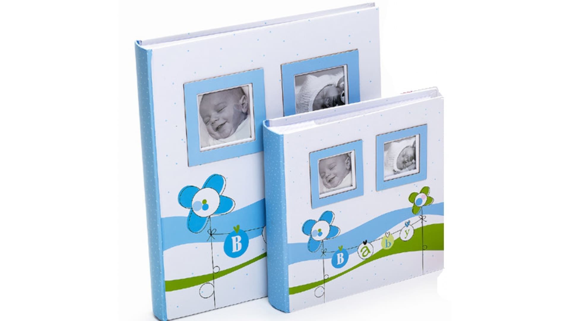 Dětské fotoalbum na růžky LUCKY BABY 29x32/60  modré