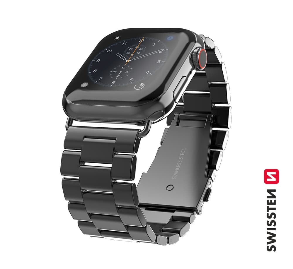 Kovový řemínek Swissten pro Apple Watch 38-40mm, černá