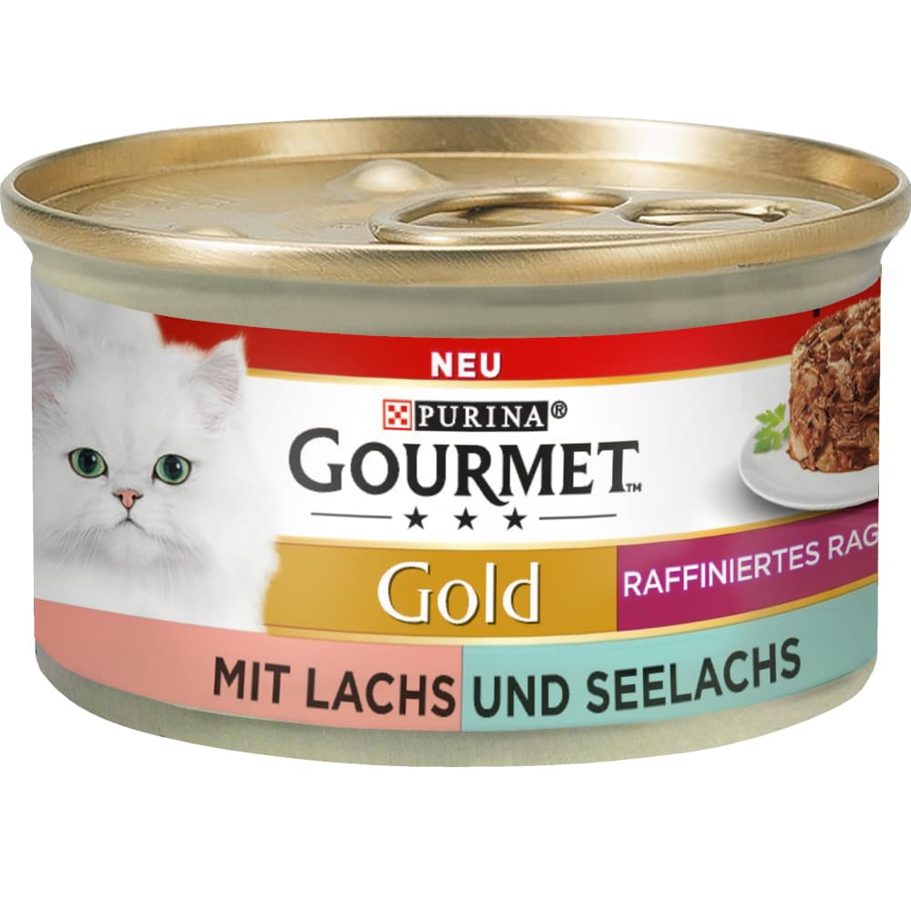 Gourmet Gold konzervy 12 x 85 g - Savoury Cake - losos,treska