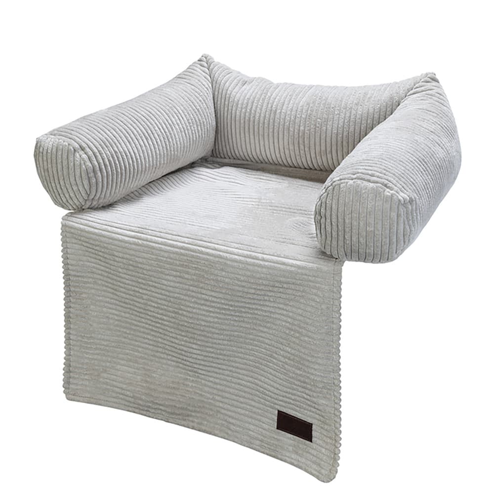 Designed by Lotte polštář na pohovku žebrovaný, světle šedý - délka cca 50 x šířka 45 x výška 13,5 cm