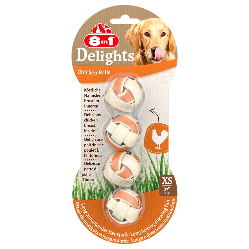 8in1 Delights vkac koule kuec - XS, 6 x 36 g (24 kus)