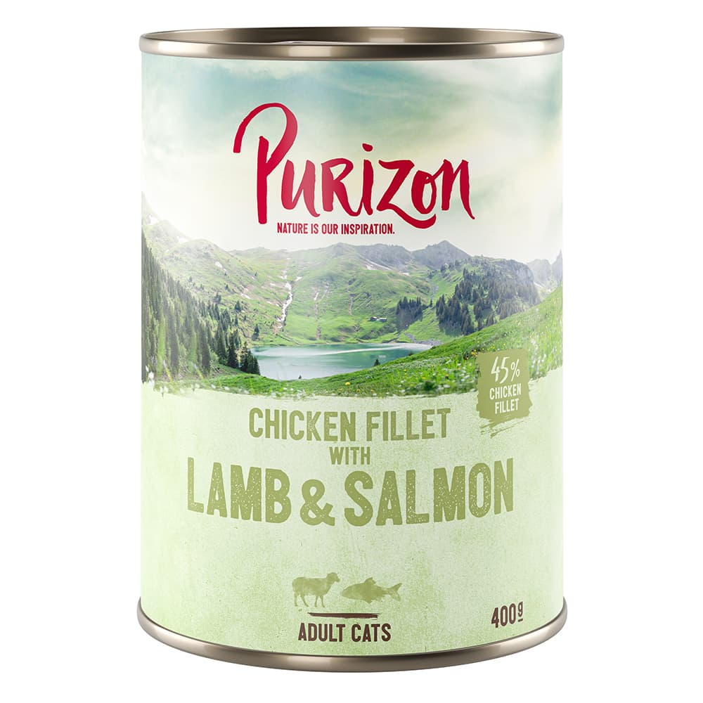Purizon Adult 6 x 400 g - bez obilovin - kuec filet s lososem a jehnm