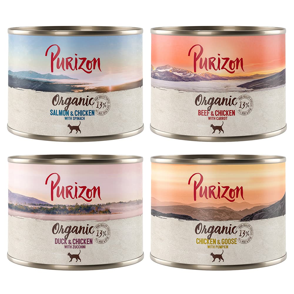Purizon Organic 12 x 200 g výhodná balení  - Míchané balení 4 druhy