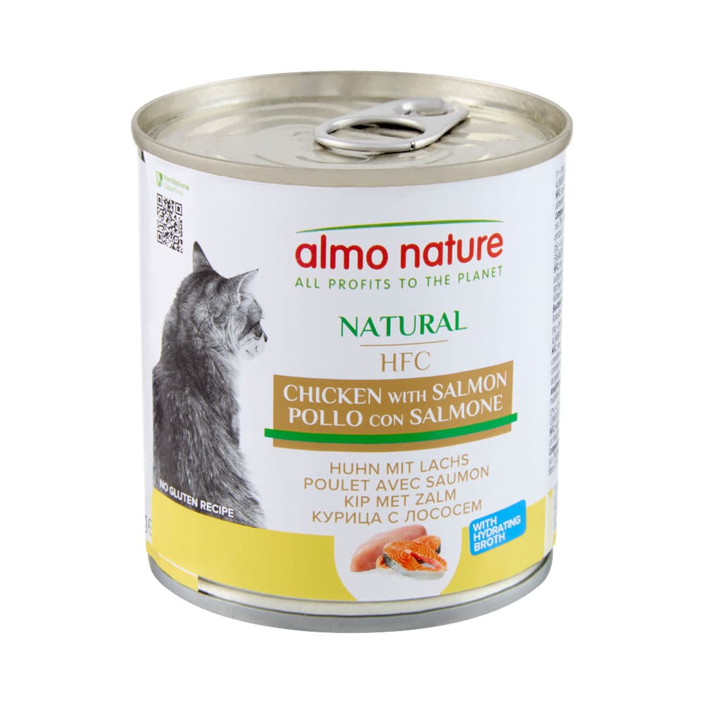 Výhodné balení Almo Nature HFC Natural 24 x 280 g - Kuře & losos