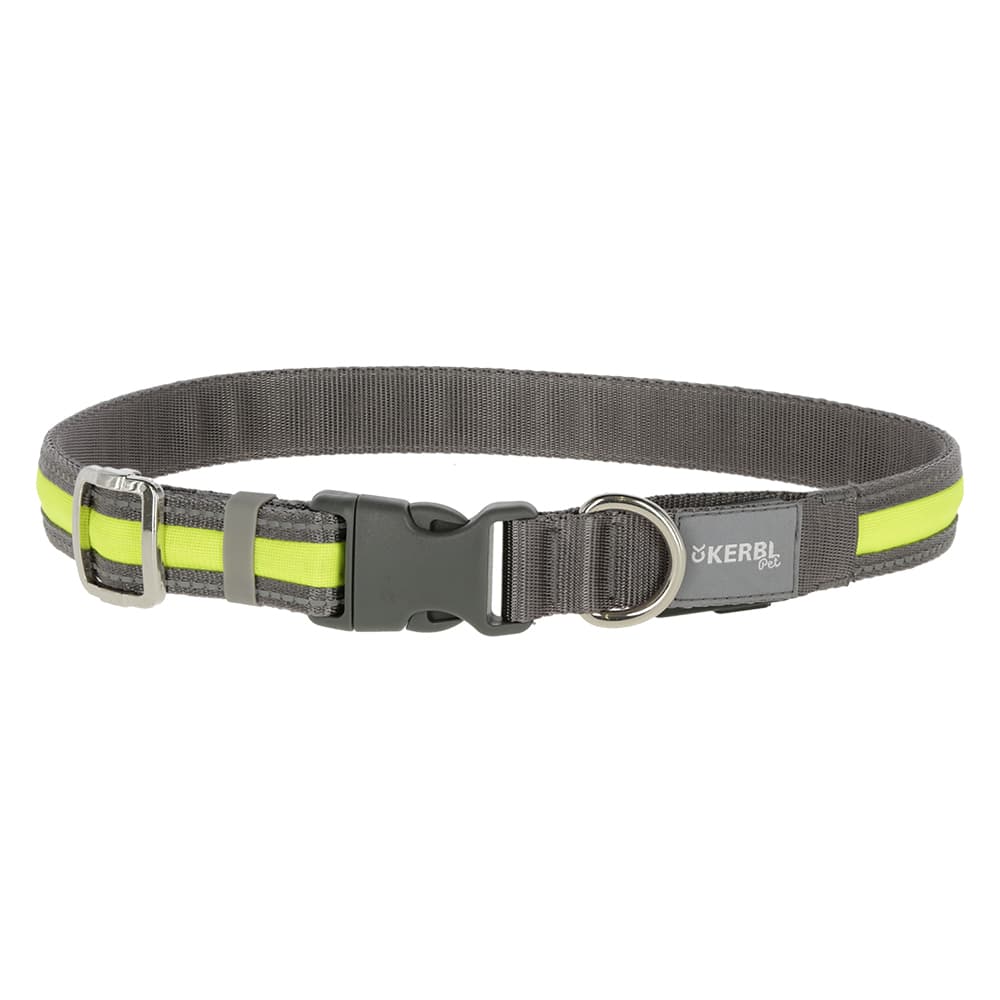 Kerbl Pet Light & Reflex svítící obojek - velikost S/M: obvod krku 35-50 cm, šířka 20 mm