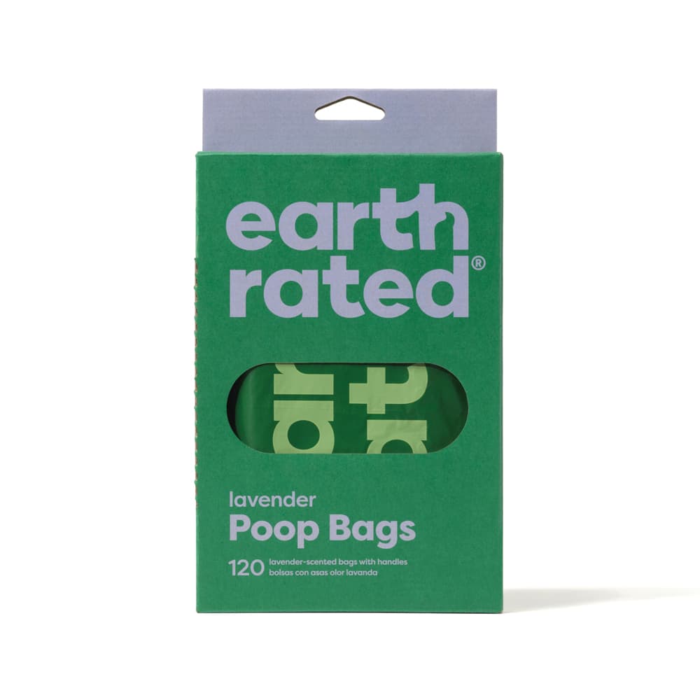 Earth Rated 120 sáčků na exkrementy s rukojetí - levandule