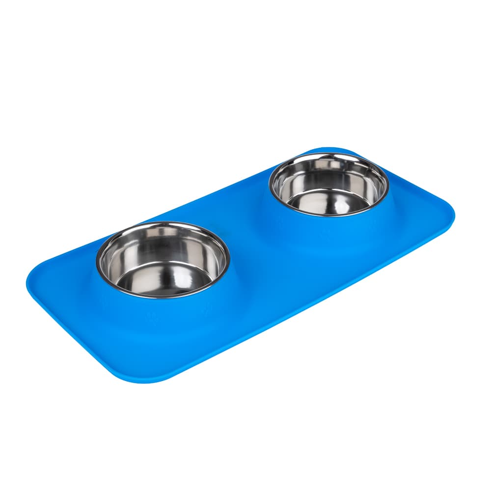 TIAKI dvojit miska se silikonovou podlokou - 2 x 540 ml,  14 cm