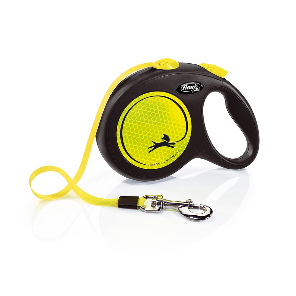 Samonavjec vodtko flexi S.M a L New Neon, psek, 5 m / 15 / 25 / 50 kg - L: do 50 kg