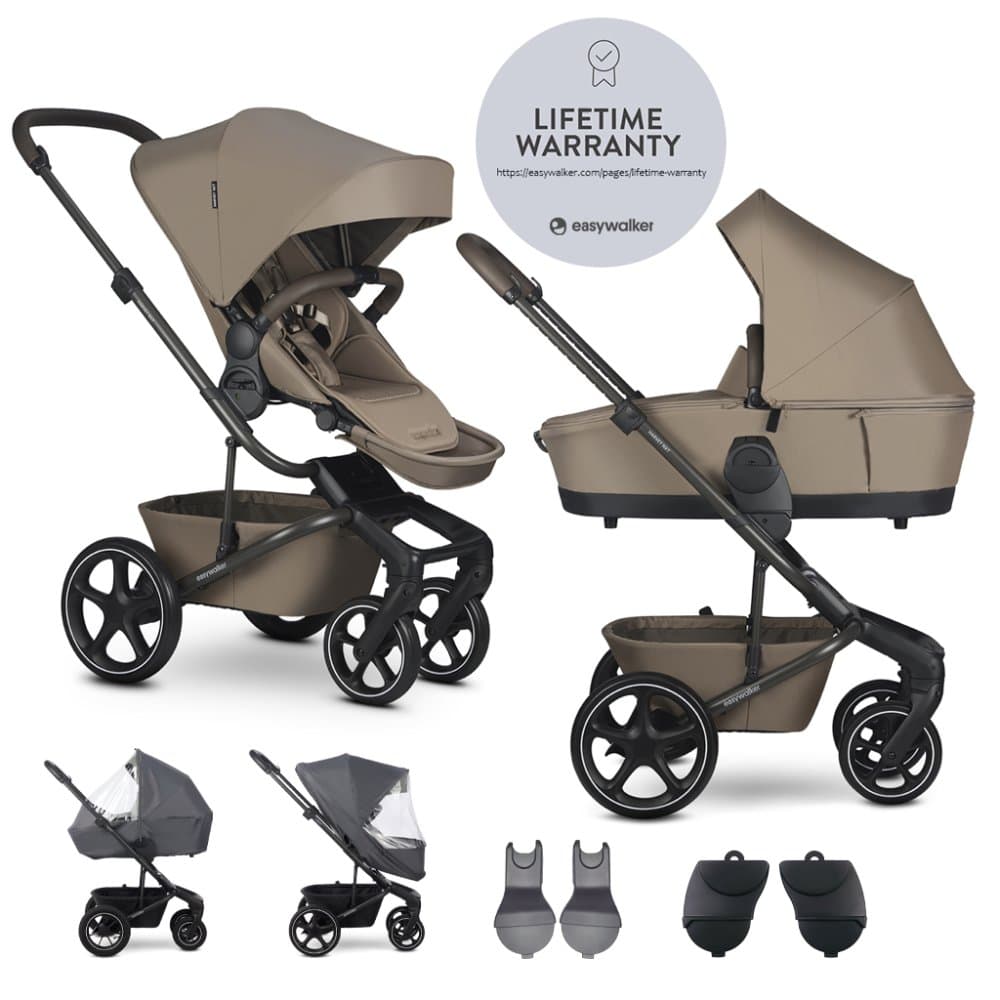 EASYWALKER Set XL kočárek kombinovaný Harvey NXT s příslušenstvím Mocha Brown