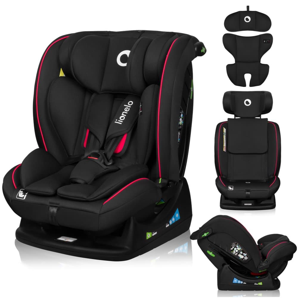 LIONELO Autosedačka Aart i-Size (40-150 cm) Black Carbon Red