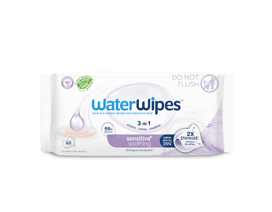 12X WATERWIPES Ubrousky vlhčené Soothing clean 3in1 60 ks (720 ks)