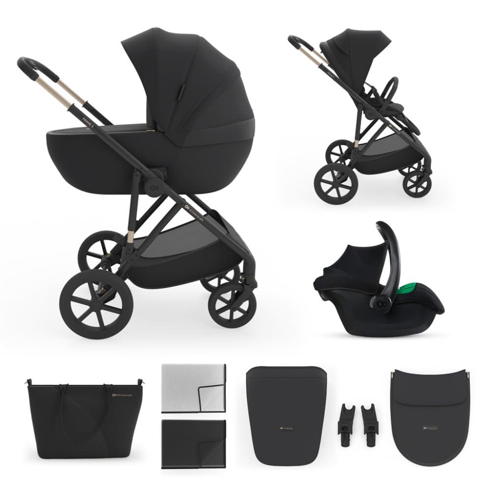KINDERKRAFT Kočárek kombinovaný 3v1 Prime 3 Venezian Black