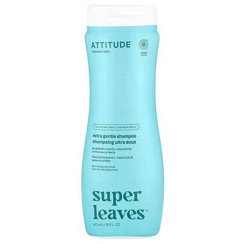 ATTITUDE, Super Leaves™, Extra Gentle Shampoo, Unscented, 16 fl oz (473 ml)