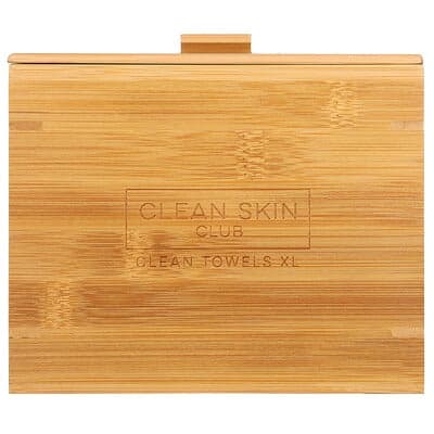 Clean Skin Club, Luxe Bamboo Box, Clean Towels XL, Container with Cover , 50 Count