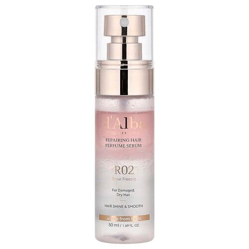 d'Alba, Professional, Repairing Hair Perfume Serum, R02 Rose Freesia, For Damaged, Dry Hair, 1.69 fl oz (50 ml)