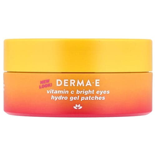 DERMA E, Vitamin C Bright Eyes Hydro Gel Patches, For All Skin Types, 60 Gel Patches