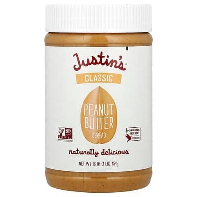Justin's Nut Butter, Classic Peanut Butter Spread, 16 oz (454 g)