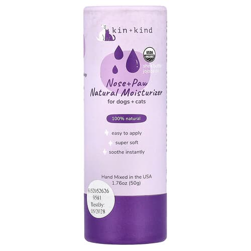 Kin+Kind, Nose & Paw Natural Moisturizer, For Dogs & Cats, 1.76 oz (50 g)