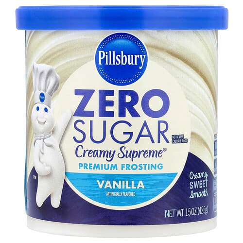 Pillsbury, Zero Sugar, Premium Frosting, Vanilla, 15 oz (425 g)