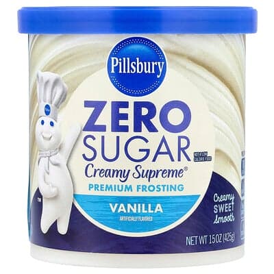 Pillsbury, Zero Sugar, Premium Frosting, Vanilla, 15 oz (425 g)