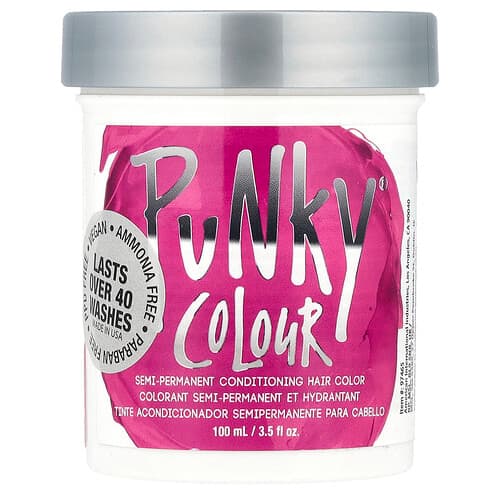 Punky Colour, Semi-Permanent Conditioning Hair Color, Flamingo Pink, 3.5 fl oz (100 ml)