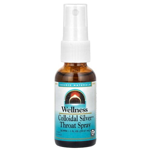 Source Naturals, Wellness, Colloidal Silver™ Throat Spray, 30 PPM, 1 fl oz (29.57 ml)