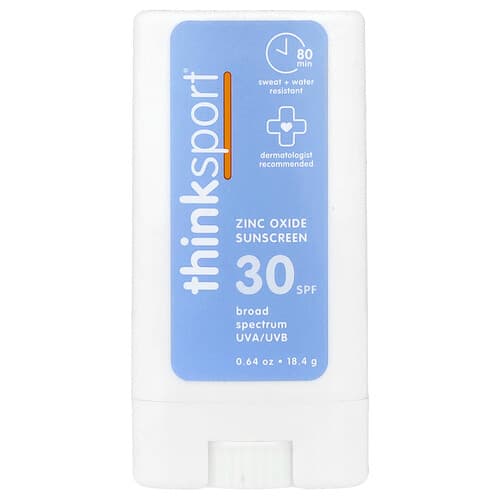 think, Sport, Sunscreen Stick, SPF 30, Fragrance Free, 0.64 oz (18.4 g)