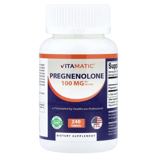 Vitamatic, Pregnenolone, 240 Tablets (50 mg per Tablet)