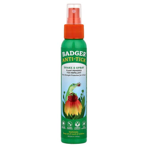 Badger, Anti-Tick, Plant-Powered Tick Repellent, 4 fl oz (118.3 ml)