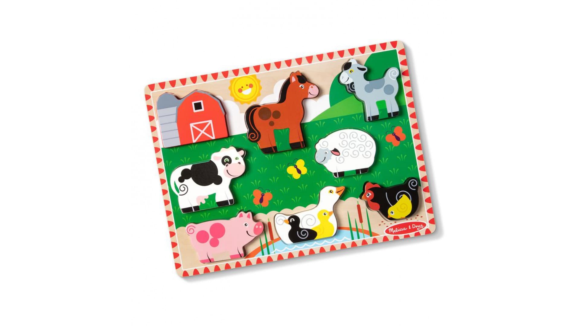 Melissa & Doug dřevěné puzzle zvířátka na farmě