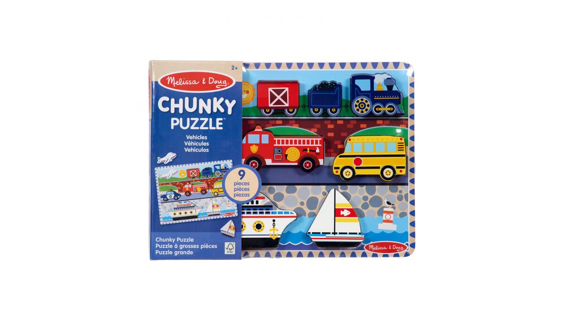 Melissa & Doug dřevěné puzzle dopravní prostředky