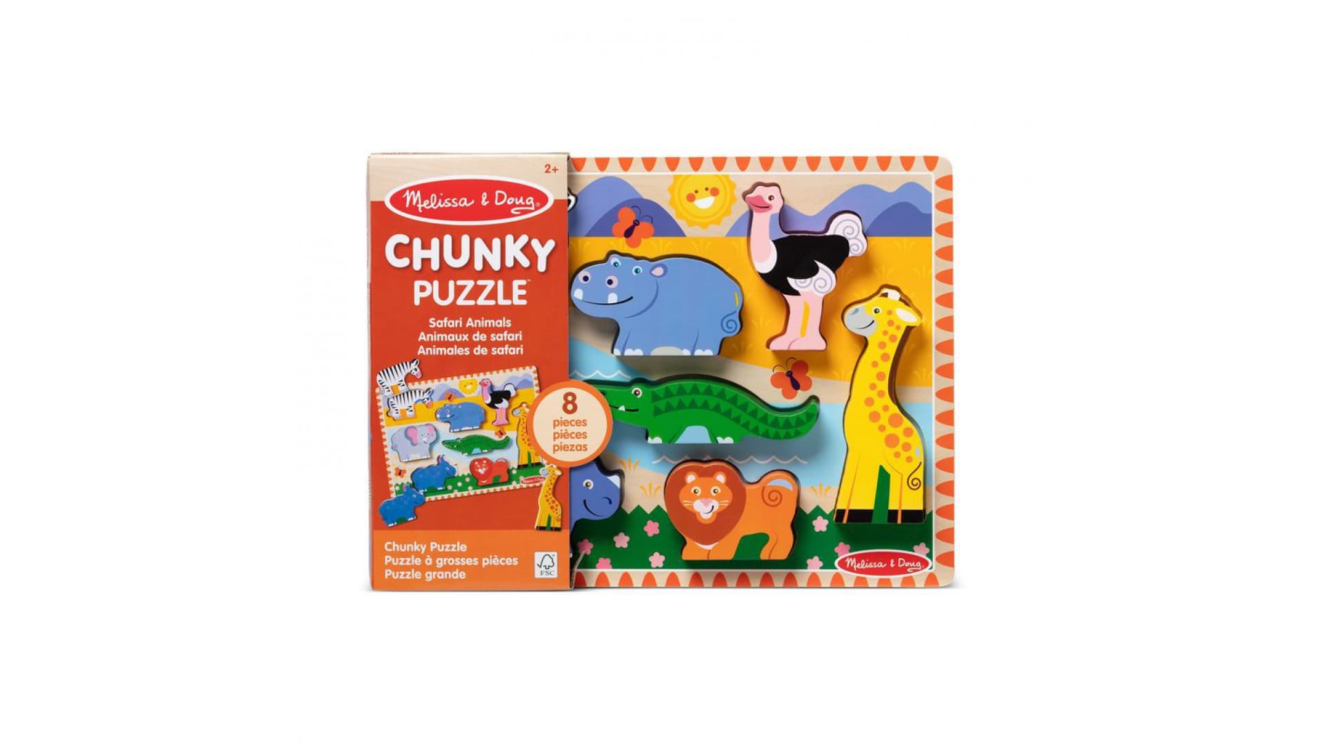 Melissa & Doug dřevěné puzzle zvířátka v zoo